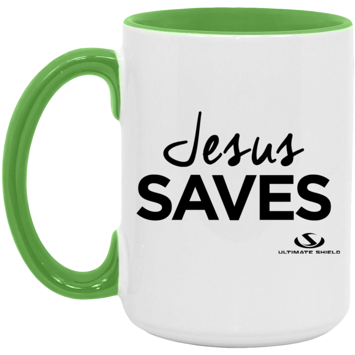JESUS SAVES 15oz. Accent Mug - The Shield of Light