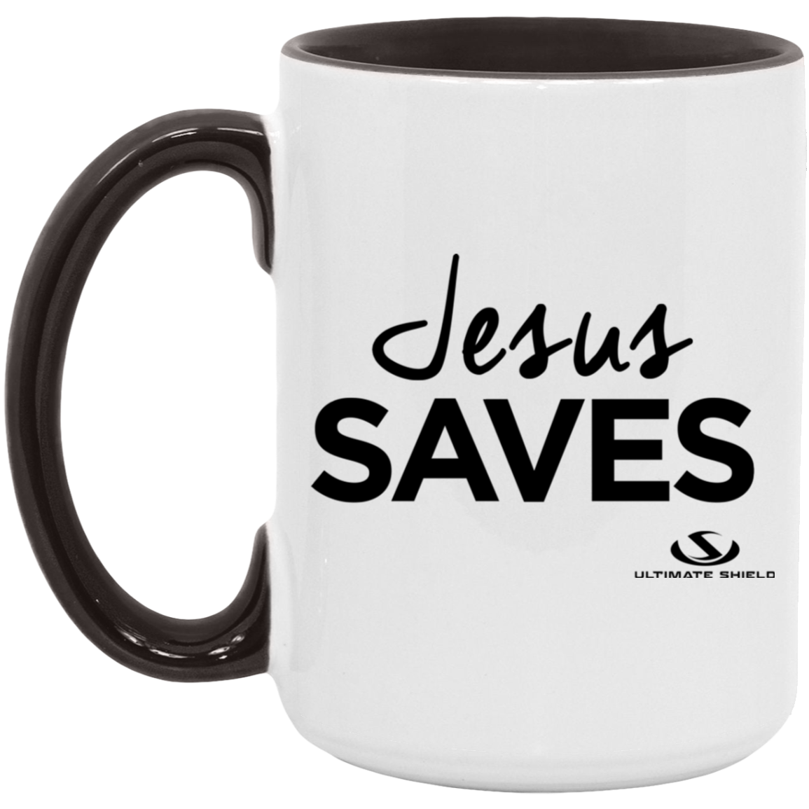 JESUS SAVES 15oz. Accent Mug - The Shield of Light