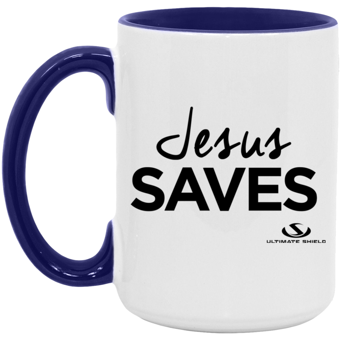 JESUS SAVES 15oz. Accent Mug - The Shield of Light