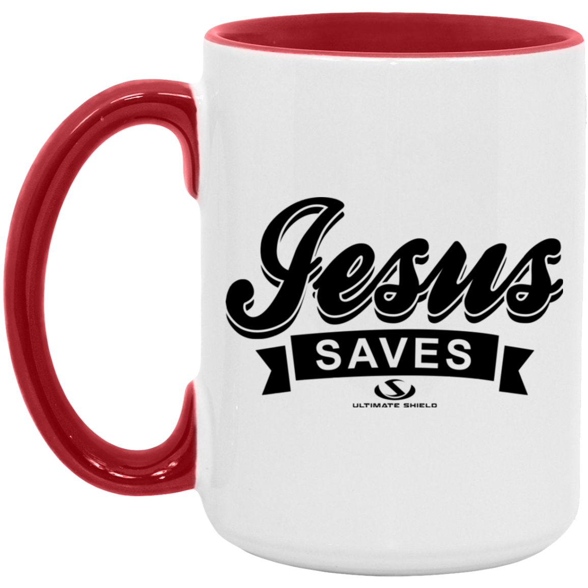 JESUS SAVES 15oz. Accent Mug - The Shield of Light