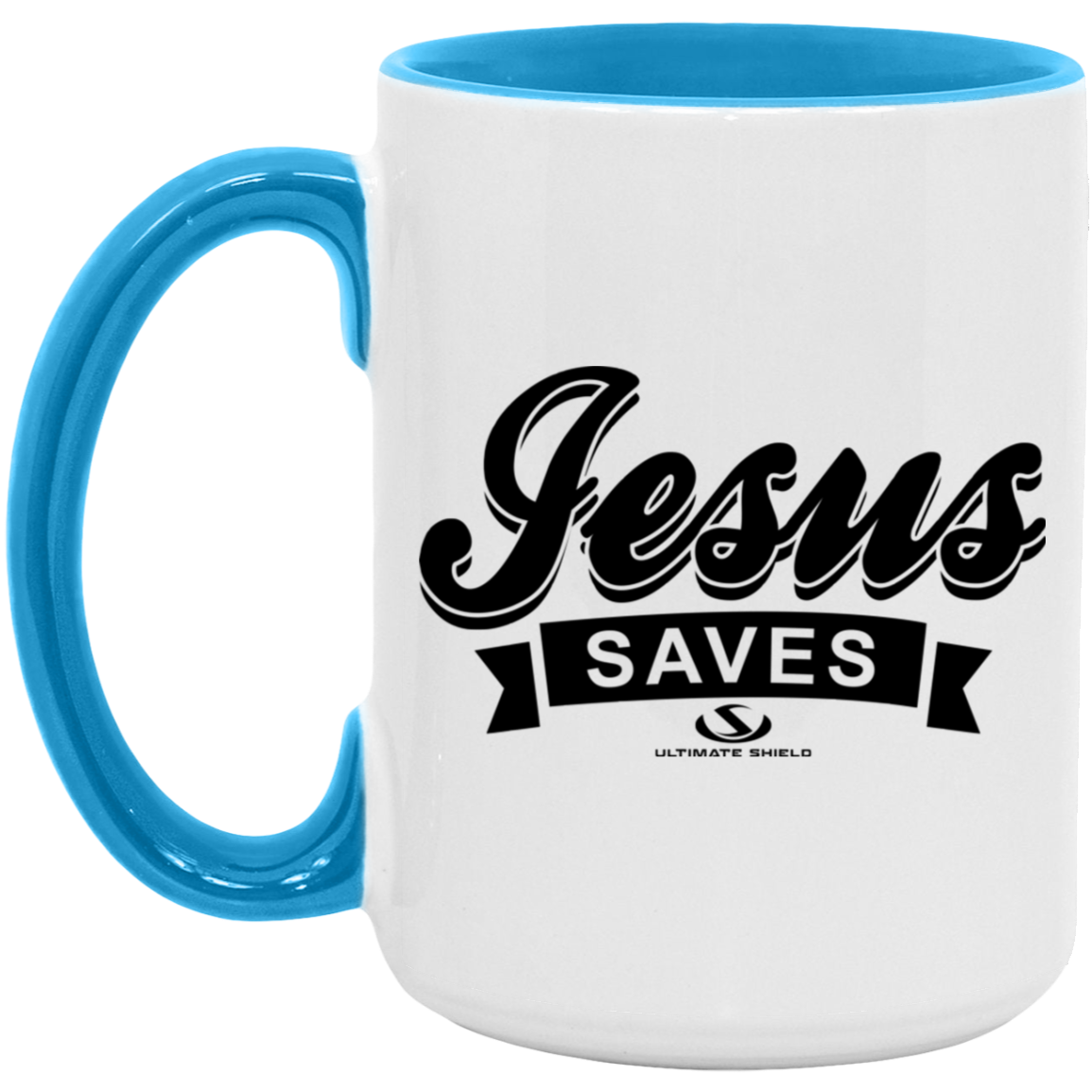 JESUS SAVES 15oz. Accent Mug - The Shield of Light