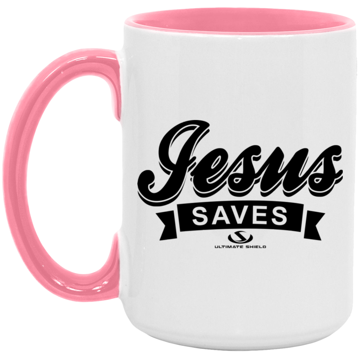 JESUS SAVES 15oz. Accent Mug - The Shield of Light