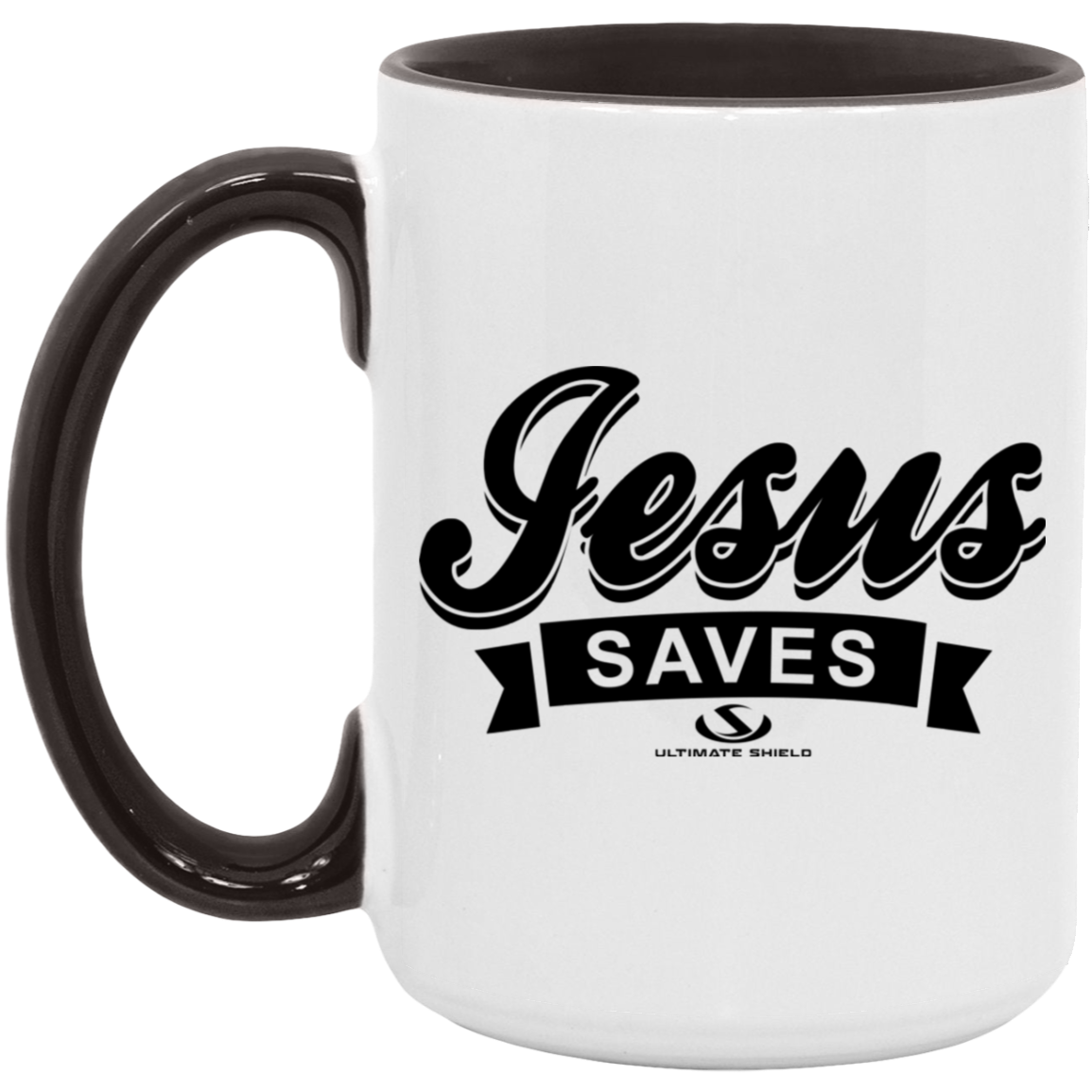 JESUS SAVES 15oz. Accent Mug - The Shield of Light