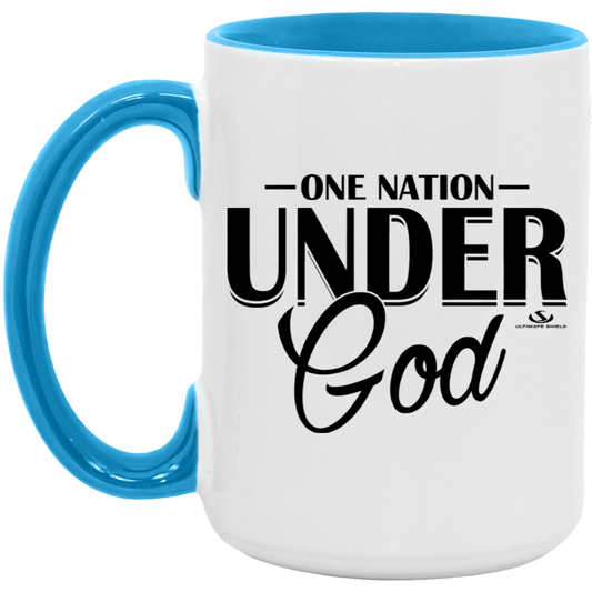 ONE NATION UNDER GOD 15oz. Accent Mug - The Shield of Light