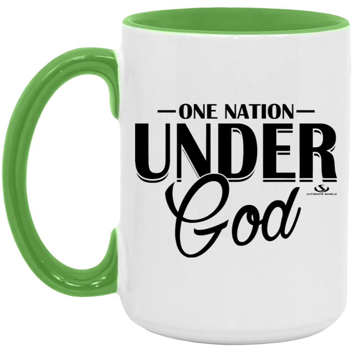 ONE NATION UNDER GOD 15oz. Accent Mug - The Shield of Light