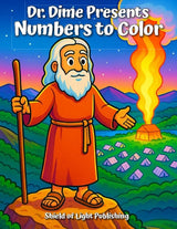 The Shield of Light Dr. Dime Presents Numbers to Color Bible coloring book cover
